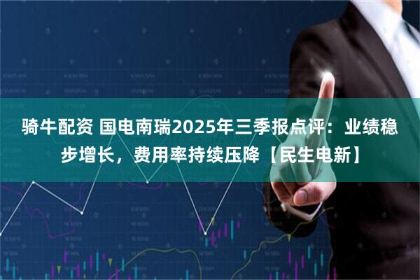 骑牛配资 国电南瑞2025年三季报点评：业绩稳步增长，费用率持续压降【民生电新】